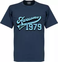 Awesome Since 1979 T-Shirt - Blauw - XL