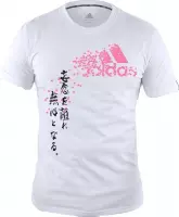 ADIDAS Graphic T- shirt White Pink maat XS