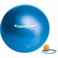 Tunturi Fitnessbal - Gymball - Swiss ball - 55 cm - Incl. pomp - Zilver