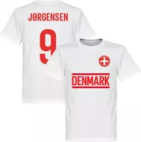 Denemarken Jorgensen 9 Team T-Shirt - Wit - XXXXL