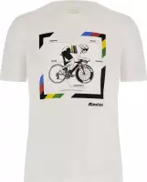 Santini Casual T-Shirt Unisex Wit Multikleur - Road T-Shirt - Uci Official - M