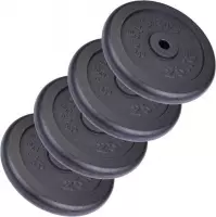 ScSPORTS® Gewichten set 100 kg - 4 x 25 kg - Halterschijven - Gietijzer - 30 mm