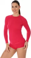 Brubeck | Dames Thermo Active Ondershirt met Merino Wol - Naadloos -  Lange Mouw-Raspberry-XL