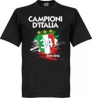 Juventus Campioni D'Italia 34 T-Shirt - Zwart - L