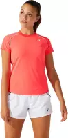 Asics - Court Womens Piping Short Sleeve - Tennis Shirt - S - Roze