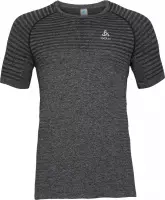 Odlo T-Shirt S/S Crew Neck Seamless Element Heren Sportshirt - Grey Melange - Maat M