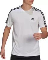 adidas Sportshirt - Maat M  - Mannen - wit/zwart