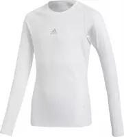 adidas Alphaskin LS  Thermoshirt - Maat 152  - Unisex - wit