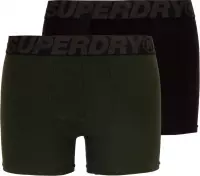 Superdry Sportonderbroek - Maat S  - Mannen - kaki/zwart 2-pack