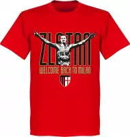 Zlatan AC Milan Welcome Back T-Shirt - Rood - S