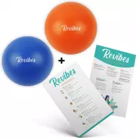Revibes® 2 Stressballen + Ademhalingstechnieken En Oefeningen – Handtrainer – Stressbal Voor Hand – Stressballen Volwassenen - Onderarm Trainer