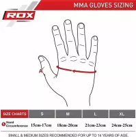 RDX Sports Grappling Gloves Model GGRF-12 - Zwart - S