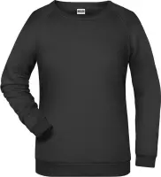 James And Nicholson Dames/dames Basic Sweatshirt (Zwart)