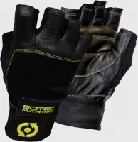 Scitec - Trainingshandschoenen -  Unisex -Workout Gloves - Yellow Leather Style - S