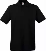 Zwart poloshirt premium van katoen voor heren - katoen - 180 grams - polo t-shirts S (EU 48)
