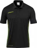 Uhlsport Score Polo Shirt Kind Zwart-Fluo Groen Maat 164