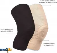 Dunimed Premium kniebrace met baleinen - Lichtgewicht (In zwart en beige) Beige