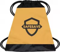 SafeSave gymtas –  Waterdichte rugtas met trekkoord - zwemtas - schooltas - parachutestof - geel