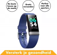 Smartwatch & Stappenteller V19 – Dames / Heren Sporthorloge – Blauw