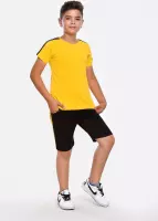 Sportkleding Set / Gympak - T-Shirt en Korte Broek - 134/140 - Jongens Geel