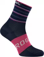 Rogelli Stripe Fietssokken - Dames - Blauw, Roze - Maat 36/39