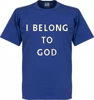 I Belong To God T-Shirt - Blauw - XL