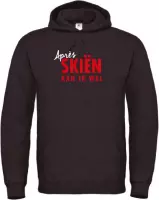 Wintersport hoodie zwart XXL - Après skien kan ik wel - soBAD. | Foute apres ski outfit | kleding | verkleedkleren | wintersporttruien | wintersport dames en heren