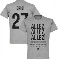 Liverpool Allez Allez Allez Origi 27 T-Shirt - Grijs - XXXXL