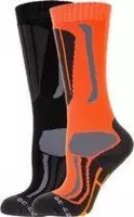 Falcon Heren Ski Sokken Oranje/Grijs 35/38