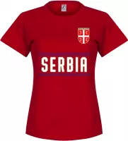 Servië Dames Team T-Shirt - Rood - XL