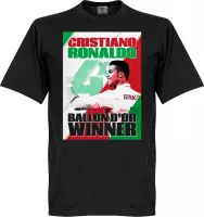 Ronaldo 4 Times Ballon d'Or Winnaar Portugal T-Shirt - S