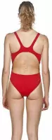 arena Solid Swim Tech High One Piece Swimsuit Dames, red-white Maat DE 36 | US 32