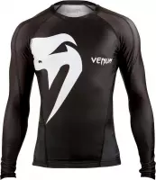 Venum Giant Long Sleeves Rashguard Black / White - Zwart / Wit - S