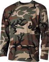 MFH - US shirt  -  Lange mouwen  -  Woodland camo  -  170 g/m² - Maat XXL