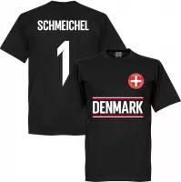Denemarken Schmeichel Keeper Team T-Shirt - Zwart  - XXXL