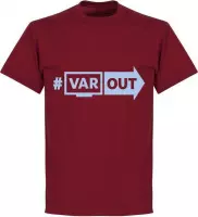 VARout T-Shirt - Rood/ Lichtblauw - S