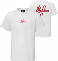 Malelions Junior Double Signature T-Shirt - White/Red