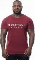 Wolftech Gymwear Sportshirt Heren - Rood / Bordeaux - M - Slim Fit - Sportkleding Heren