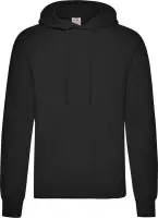 Fruit of the Loom capuchon sweater zwart voor volwassenen - Classic Hooded Sweat - Hoodie - Heren kleding S (EU 48)