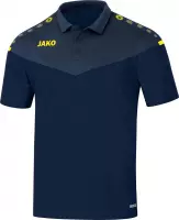 Jako Champ 2.0 Poloshirt Marine Blauw-Donker Blauw-Fluor Geel Maat XL