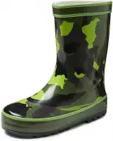 Groene peuter/kinder regenlaarzen camouflage - Rubberen camouflage print laarzen/regenlaarsjes voor kinderen 23