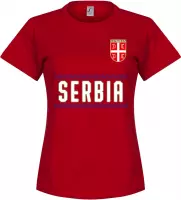 Servië Dames Team T-Shirt - Rood - XXL