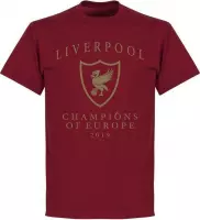 Liverpool Champions Of Europe 2019 Logo T-Shirt - Rood - XXL