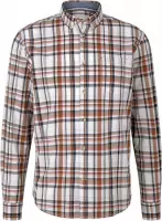 Tom Tailor Lange mouw Overhemd - 1021132 Wolwitecru (Maat: M)