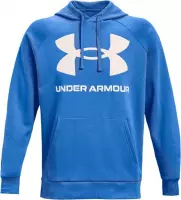 Herenhoodie Under Armour Rival Big Logo Blauw