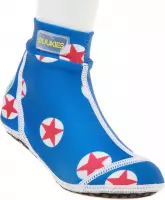 Duukies - Jongens UV-strandsokken - Star Red - Blauw - maat 36-37EU