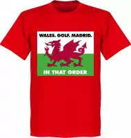 Wales, Golf, Madrid. In That Order T-Shirt - Kinderen - 92/98