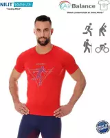 Brubeck Athletic - Air Pro Hardloopshirt / Sportshirt - Nilit® Breeze Cooling Effect - Rood - L