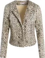 Cassis - Female - Jas met luipaardprint  - Beige