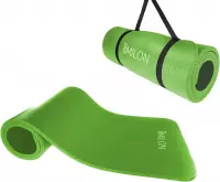Timilon® - fitness mat - inclusief draagtas en draagriem - yoga mat - 180 x 61 x 1,5cm - Sportmat - lichtgroen